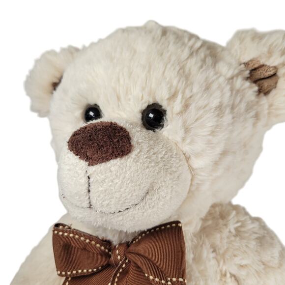 Teddy Bear 16" Plush Cream Brown Bow Stuffed Animal Dan Dee Collector’s Choice - Picture 10 of 16
